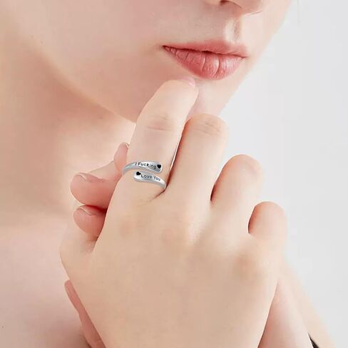 I Fucking Love You Ring 925 Sterling Silver Hope Rings Promise Jewelry Gift for Women in Kuwait