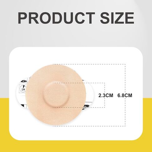 Onida Freestyle Adhesive Patches 20 Pack, Sensor Covers for Freestyle Libre 3/Plus Waterproof&Sweatproof, CGM Sensor Patches-No Glue in The Center,Pre-Cut Back Paper in Saudi Arabia