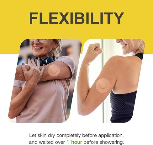 Onida Freestyle Adhesive Patches 20 Pack, Sensor Covers for Freestyle Libre 3/Plus Waterproof&Sweatproof, CGM Sensor Patches-No Glue in The Center,Pre-Cut Back Paper in Saudi Arabia