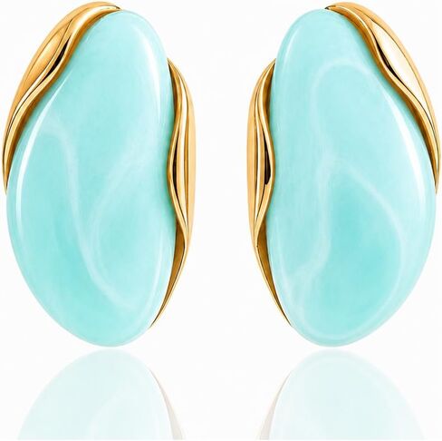 Mchic Colorful Resin Drop Earrings for Women: Boho Irregular Teardrop Statement Earrings Gold Chunky Marble Dangle Earrings Summer Beach Lightweight Trendy Jewelry Gift for Women in Saudi Arabia