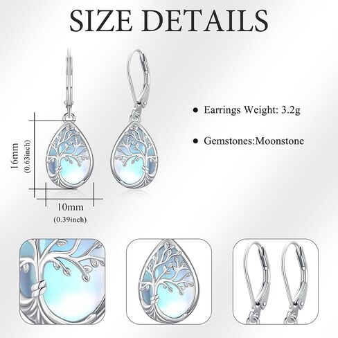 Aniu Tree of Life Dangle Drop Earrings for Women Birthday Mothers Day Jewelry Gift in Saudi Arabia