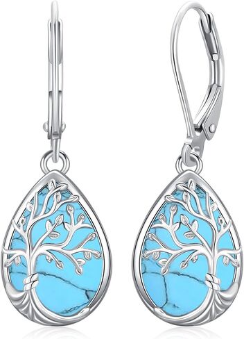 Aniu Tree of Life Dangle Drop Earrings for Women Birthday Mothers Day Jewelry Gift in Saudi Arabia