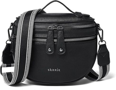 Shrrie Crossbody Bags for Women, Vegan Leather Purse for Women Shoulder Handbags with Wide Strap, Chest Bag Trendy in Saudi Arabia