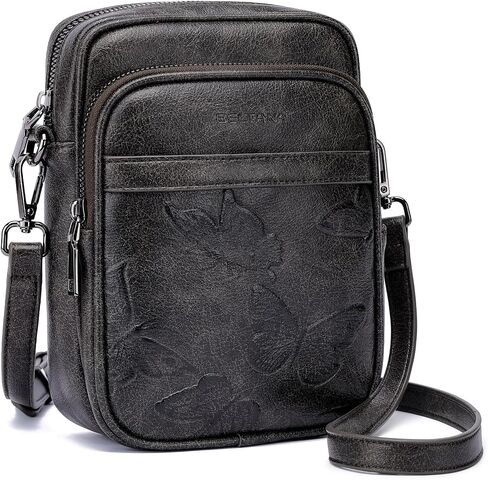 BELTANA Small Crossbody Bags for Women, Butterfly Vegan Leather Cell Phone Bag Trendy Wallet Purse with RFID Card Slots | Triple compartment in Saudi Arabia