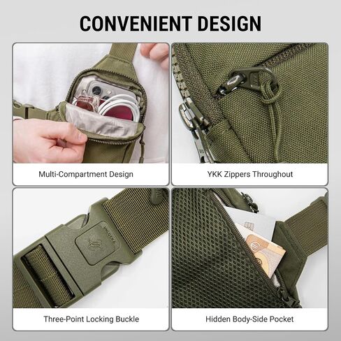 Travel Sling Bag 2.0 for Men & Women - Water Resistant Crossbody Multipocket Chest Bag with Anti-Theft & RFID in Saudi Arabia