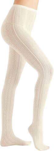 White Lace Tights for Women White Fishnet Hollow out Knitted Tights Lolita Stockings Lace Strips Pantyhose in Saudi Arabia
