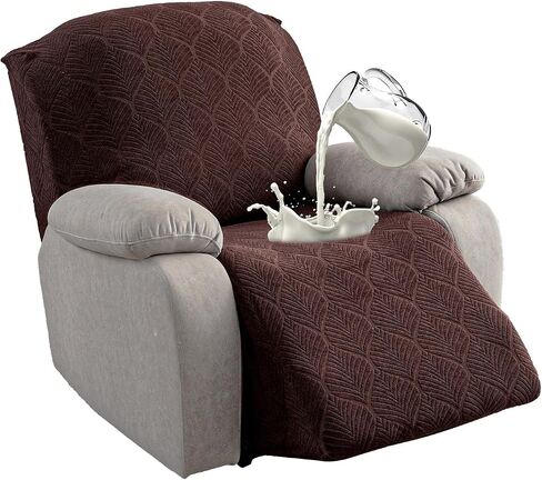 100% Waterproof Recliner Chair Cover, 1 Pieces Stretch Recliner Sofa Slipcovers Washable Cover for Reclining Chair for Pets, Dogs, Kids (Chocolate, 1 Seater) in Saudi Arabia