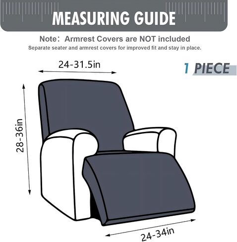 100% Waterproof Recliner Chair Cover, 1 Pieces Stretch Recliner Sofa Slipcovers Washable Cover for Reclining Chair for Pets, Dogs, Kids (Chocolate, 1 Seater) in Saudi Arabia
