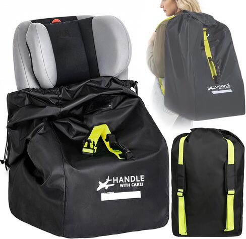 Car Seat Travel Bag for Airplane - Fits Infant Car Seats, Convertible Car Seats, Booster Seats, Car Seat Bases - for Worry-Saving, Effortless and Safe Travel in Kuwait