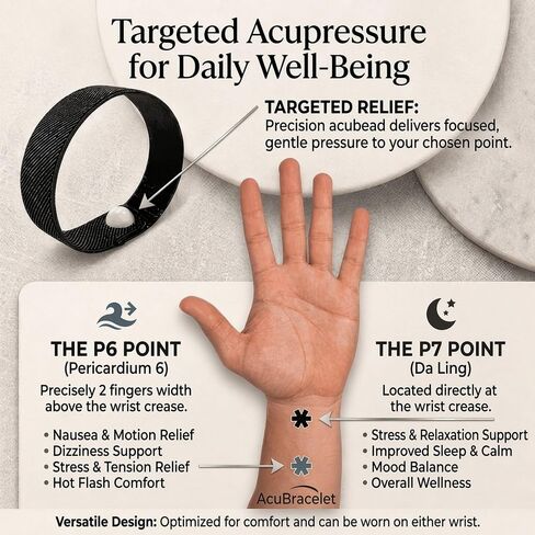 Anxiety Snap Bracelet for Focus and Stress Support – Acupressure Wristband with Snap Technique – Stretch Knit Elastic Band for Calming Habits and Sensory Support (XL 9) in Saudi Arabia
