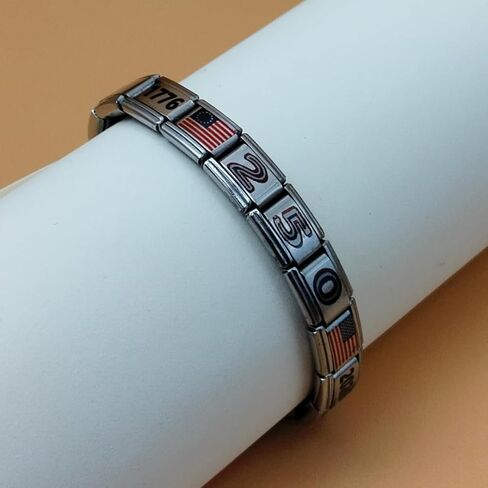 USA 250th Anniversary Bracelet - Commemorative 1776-2026 Semiquincentennial Wristband - Patriotic American Flag Stainless Steel Adjustable Bracelet - Limited Edition Celebration Gift in Saudi Arabia