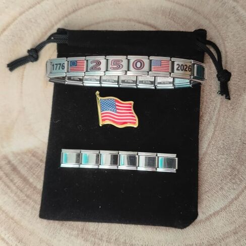 USA 250th Anniversary Bracelet - Commemorative 1776-2026 Semiquincentennial Wristband - Patriotic American Flag Stainless Steel Adjustable Bracelet - Limited Edition Celebration Gift in Saudi Arabia