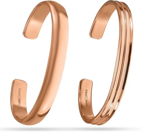 TheraCopper 100% Pure Copper Bracelets for Men & Women — Authentic Handmade Tibetan Copper Cuff Bangles — Raw, Solid & Uncoated (Plain & Tier Design) in Saudi Arabia