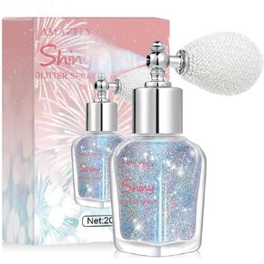 Body Glitter Spray, Loose Body Shimmer Powder Hairspray Fine Glitter Sparkle Highlighter Powder Makeup Mardi Gras Festival for World Cup Concert Party Rave Clothes Hair Face (Glint-Rainbow) in Saudi Arabia