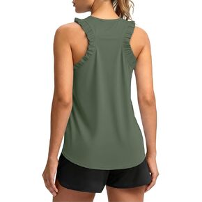 UNCLECAT Womens Workout Tank Tops Racerback Athletic Sleeveless Crewneck Casual Loose Fit Running Gym Athletic Tee Shirts in Saudi Arabia