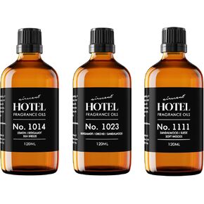 AirScent Hotel Diffuser Oil Buyers’ Best Picks 3-Pack Gift Set - 120 mL Fragrance Oil Bottles for Ultrasonic and Waterless Diffusers and Crafting - Fragrance No. 1014, No. 1023 & No. 1111 in Saudi Arabia
