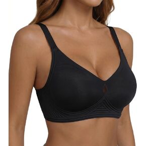 Jelly Bras Wireless Push-Up Bralette for Women Comfortable Full Coverage Wide Straps Seamless Tshirt Bra in Kuwait