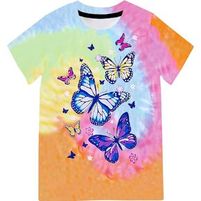 Girl Tie Dye Shirts Kids Size 4-12 Neon Short Sleeve T Shirt in Kuwait