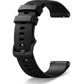 Replacement Watch Bands Compatible with Timex Indiglo, 20mm Soft Silicone Adjustable Wristband, Quick Release Watch Strap for Men Women, Black in Saudi Arabia