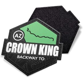 Backway to Crown Kings Trail Patch 4x4 Off-Roading Rubber PVC with Hook & Loop Backing in Saudi Arabia
