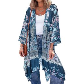 BB&KK Kimonos for Women Swimsuit Coverup Beach Bathing Suit Swimwear Cover Ups Long Loose Chiffon Cardigan Summer in Saudi Arabia