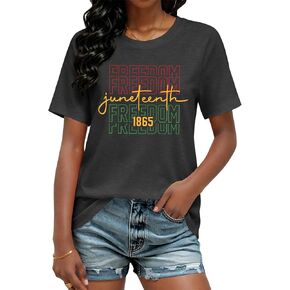 Juneteenth Shirts Women Human Beings T-Shirt Celebrate Black Freedom Shirts Color May Vary Black History Print Casual Tops in Saudi Arabia