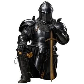 Medieval Knight Black Steel Armor Set for Adult Handmade Black Finish Helmet, Cuirass, Shoulder Plates, Tassets, Greaves & Arm Guards in Saudi Arabia