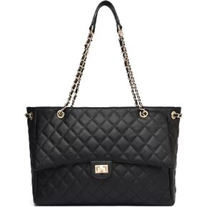 Eslcorri Quilted Satchel Tote Bag for Women, Designer Shoulder Handbag Leather Crossbody Purse for Work, Travel, Dating in Saudi Arabia