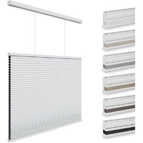 Changshade Blackout Top Down Bottom Up Cellular Shades, Cordless Honeycomb Blinds for Bedroom, Nursery & Bathroom, Total Privacy, 33" W*72" H,White in Kuwait