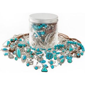 INSYOHO Mystery Jewelry Jar - Western Turquoise Jewelry Mystery Box for Women, Unique Boho Mixed Necklace Earrings Rings Bracelets Set, Anniversary Birthday Friendship Gift for Her in Saudi Arabia