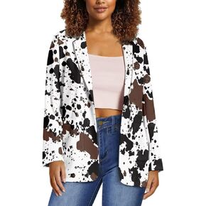 Blazers for Women Business Casual Long Sleeve One Button Lapel Open Front Suit Jackets Work Blazer with Pockets in Saudi Arabia