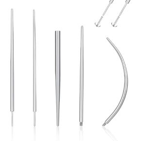 5Pcs 14G 16G Piercing Taper Kit – 316L Surgical Steel Threadless Insertion Pin & Flat Back Earring Applicator Tool for Ear Nose Navel Lip Eyebrow Body Piercing Jewelry Replacement in Saudi Arabia