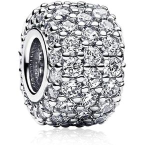 S925 Sterling Silver Beads Charm for Pandora Bracelets and Necklaces - Lucky Clover Cute Animal Pink Bow Cherry Butterfly Pendant Bead Charms Jewelry Making Gifts for Women Valentines Mother's Day in Saudi Arabia