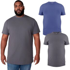STRONGSIZE Big and Tall Crewneck T-Shirts for Men – Wrinkle-Resistant Stretch Jersey Fabric Sizes XLT-8XLT in Saudi Arabia