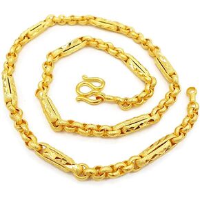 Chain Gold 22k 23k 24k Thai Baht Yellow Gold Plated Necklace 24 Inch 40 Grams Jewelry Women in Saudi Arabia