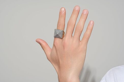 Bling King Gold Two-Tone CZ Pyramid Ring – PVD Gold Plated Men’s Statement Ring with Sparkling Stones, Bold Streetwear Jewellery LONDON in Saudi Arabia