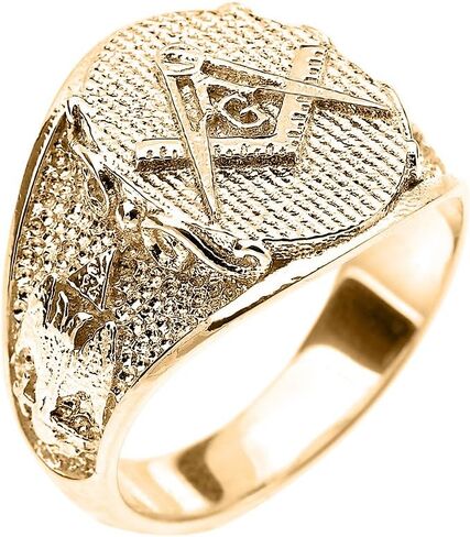 Men's Solid 10k Yellow Gold Scottish Rite Masonic Ring in Saudi Arabia