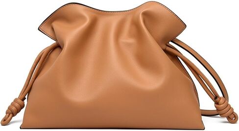 BXCNCKD Women's versatile crossbody cloud drawstring pleated bucket bag with fashionable PU leather in Kuwait