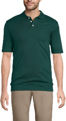 Lands' End School Uniform Men's Short Sleeve Banded Bottom Polo Shirt in Saudi Arabia