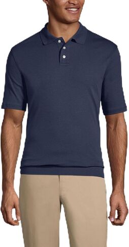 Lands' End School Uniform Men's Short Sleeve Banded Bottom Polo Shirt in Kuwait