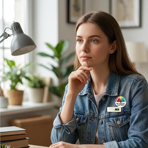 6PCS Social brooch, Gold and Silver Designs, Ideal for Personal Expression and Social Gatherings, Includes 1% and 99% Level Indicators, Social Energy Slider Pin, Mood Pin in Saudi Arabia