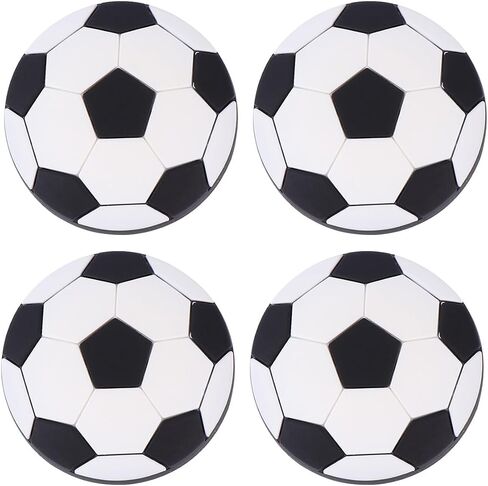 Cabilock 4 Pcs Football Pattern Cabinet Pull Handles, Rubber Wardrobe Door Knobs, Room Drawer Handles with Nails, Soft Anti-Collision Simple Furniture Pulls for ’s Wardrobe in Kuwait