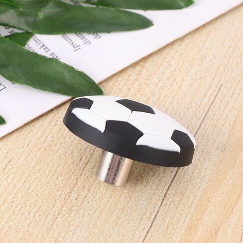 Cabilock 4 Pcs Football Pattern Cabinet Pull Handles, Rubber Wardrobe Door Knobs, Room Drawer Handles with Nails, Soft Anti-Collision Simple Furniture Pulls for ’s Wardrobe in Kuwait