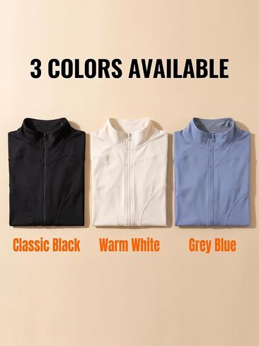 Women's Short Sleeve Workout, Full Zip Slim Fit Athletic Yoga Tops, Lightweight Quick Dry Running Sports Shirt. in Kuwait