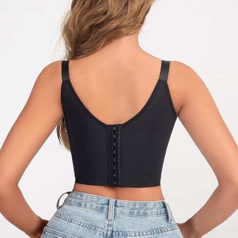 Women's Push-Up Deep V Bra Seamless Comfort Steel Boned Support Longline Lace Adjustable Straps for Everyday Wear in Saudi Arabia