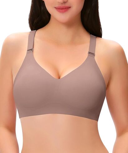 Seamless Bras for Women No Underwire Wireless Push up Bras, Cooling Ice Silk T-Shirt Bra Comfy Bralettes in Saudi Arabia