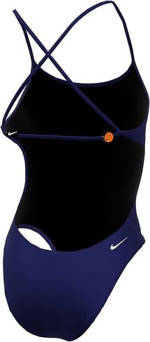 بدلة سباحة نسائية من Nike HydraStrong Charm Multi GFX Crossback قطعة واحدة كحلي منتصف الليل، مقاس 38 in Kuwait