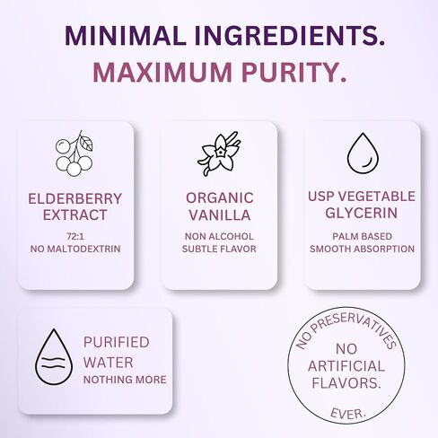 Think Above Elderberry Liquid Drops, 600mg, 2 Fl Oz, Pure Sambucus Extract with Vanilla, Vegan Immune Support Supplement, (Pack of 2) in Saudi Arabia