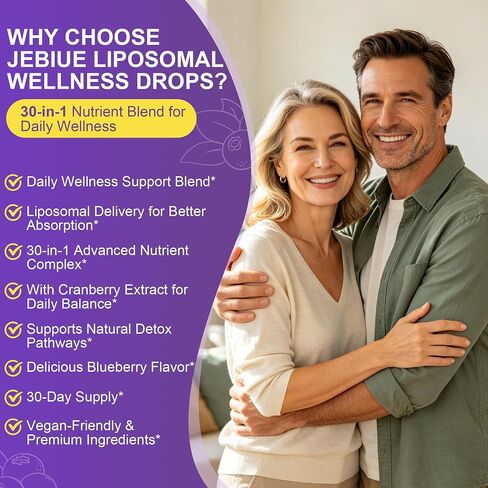 Liposomal Kidney Cleanse Detox & Repair - Liver Support & Cranberry Urinary Health Supplement - 30-in-1 Liquid Drops for Bladder Support - Blueberry Flavor - 60ml in Saudi Arabia
