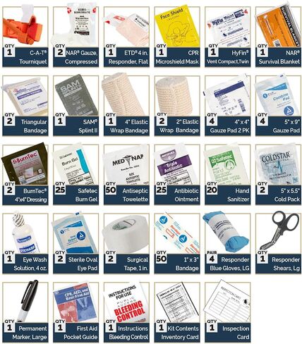 North American Rescue TFAK Trauma First Aid Kit (Class B) NAR T-FAK Emergency Injuries Workplace Aids (80-1034) in Saudi Arabia